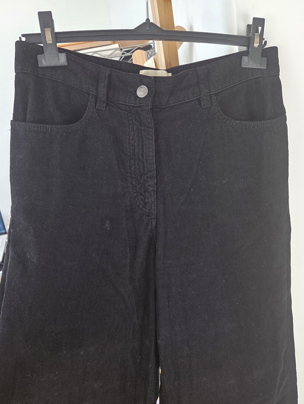 The Row Chan Black Corduroy Wide Leg Pants - Picture 6 of 10